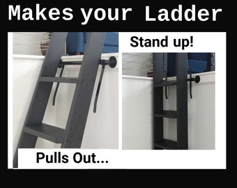 BLACK Ladder Hardware Kit - Makes Your Ladder STAND UP!