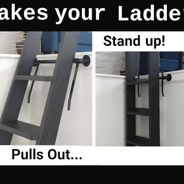 BLACK Ladder Hardware Kit - Makes Your Ladder STAND UP!