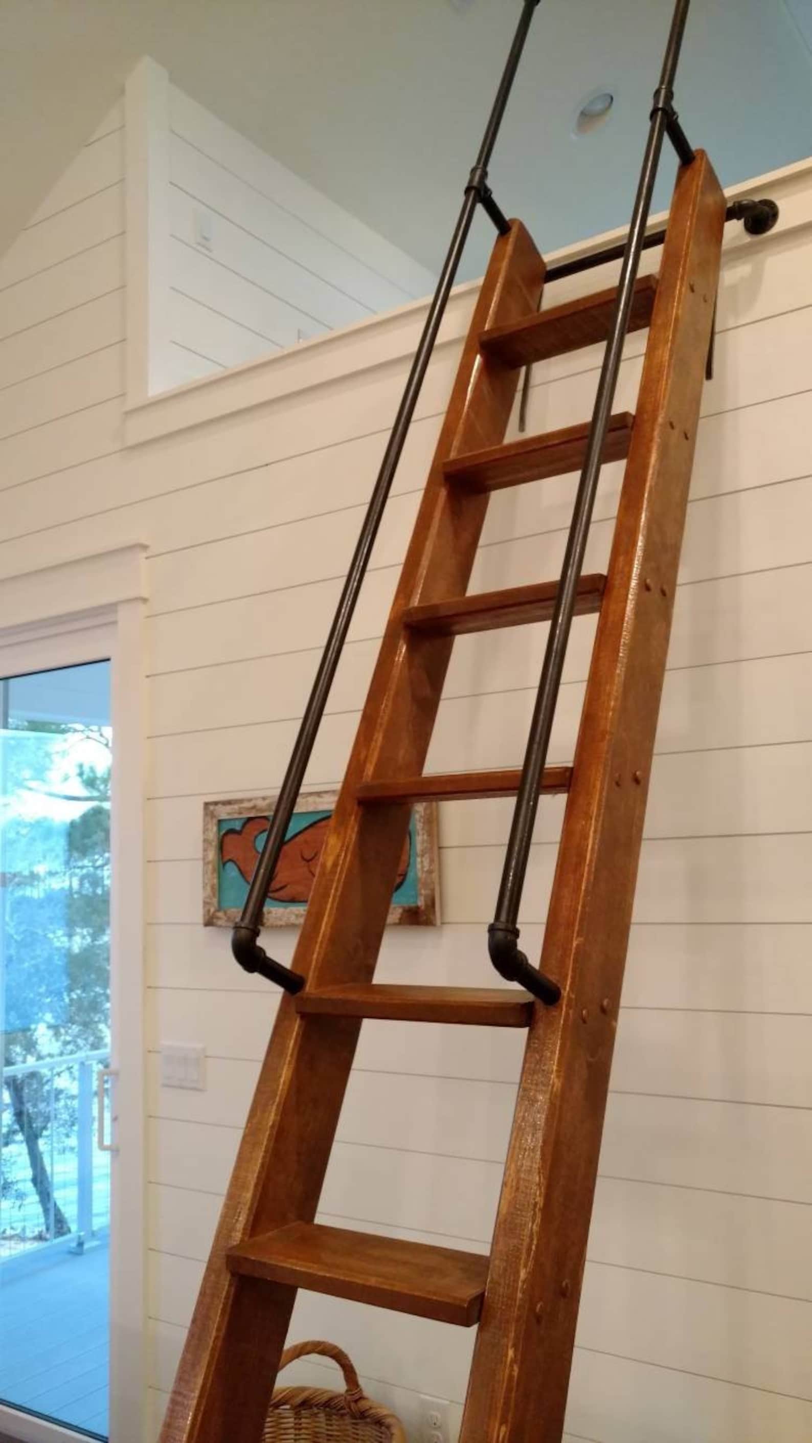Library Loft Ladders STANDS UP Custom Made to fit Etsy