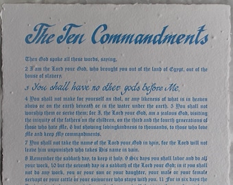 One  print The Ten Commandments