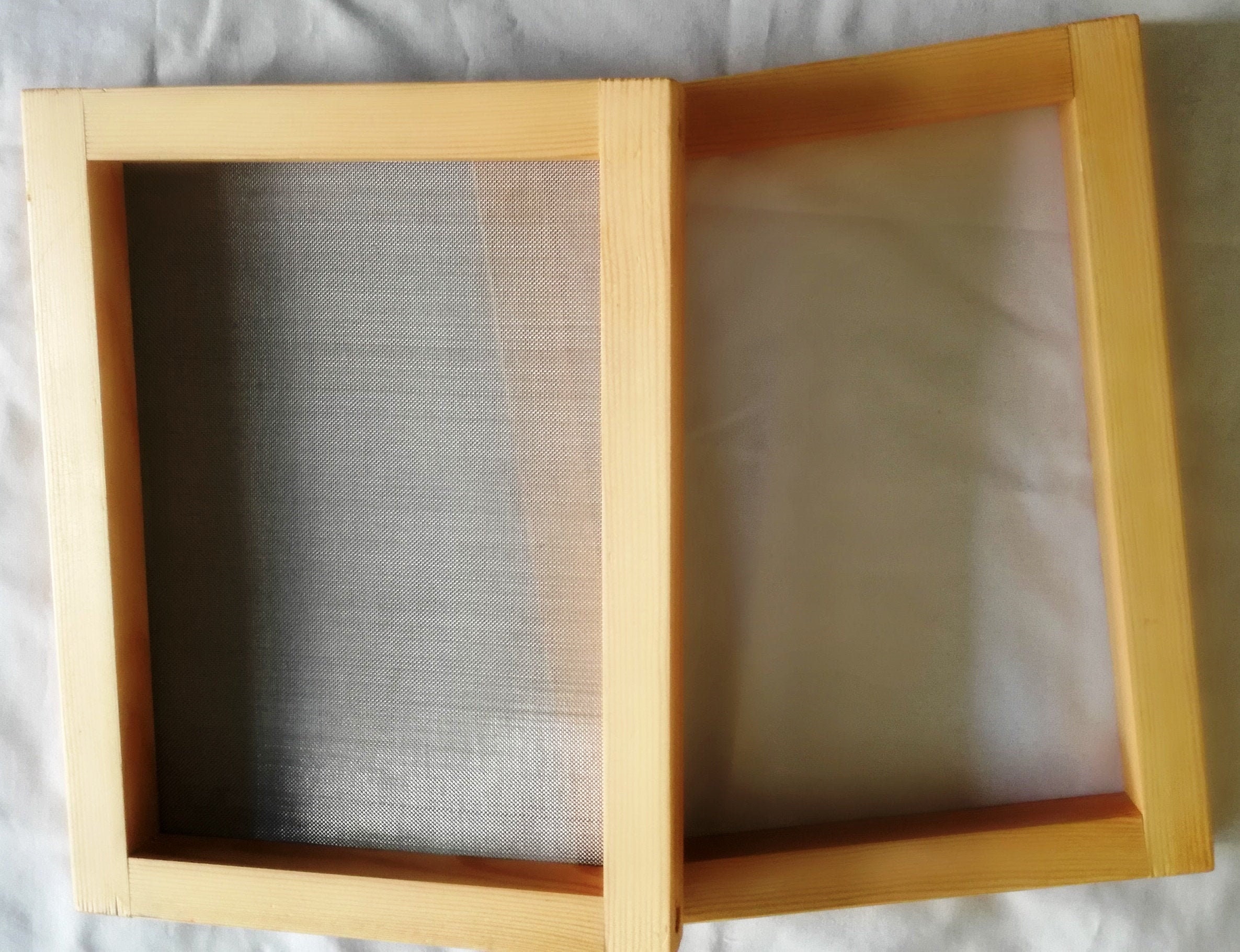 13.4x9.8 A4 Wooden Paper Making Mould Deckle Frame, Natural Color