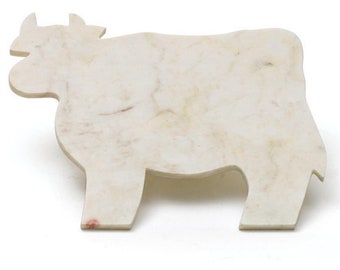 Cow Silhouette Cutting Board Cow Silhouette Cheese Board Marble Cutting Board Marble Cheese Board kitchen Decor Unique Hostess Gift