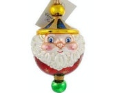 Vintage Christopher Radko CHUBBY CHEERDROPS Santa Christmas Tree Ornament Santa Claus Christmas Decor