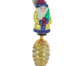 Vintage Christopher Radko PINECONE SANTA Christmas Tree Ornament Santa Claus Christmas Decor 1993