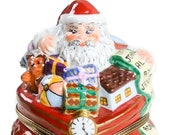 Vintage Christopher Radko Limoges Box Christopher Radko NICK OF TIME Santa Claus Christmas Decor