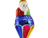 Vintage Christopher Radko SANTA 39 S ON TOP Santa Christmas Tree Ornament Santa Claus Christmas Decor