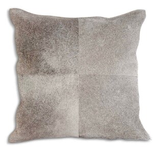 Grey Cowhide Pillow Grey Cowhide Throw Pillow Grey Cowhide Decorative Pillow Grey Leather Hide Throw Pillow Farmhouse New Home Gift