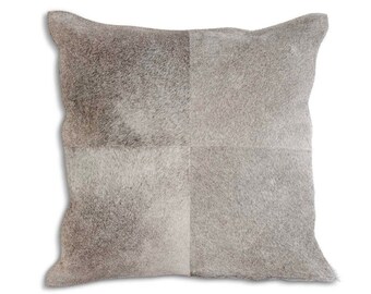 gray leather pillows