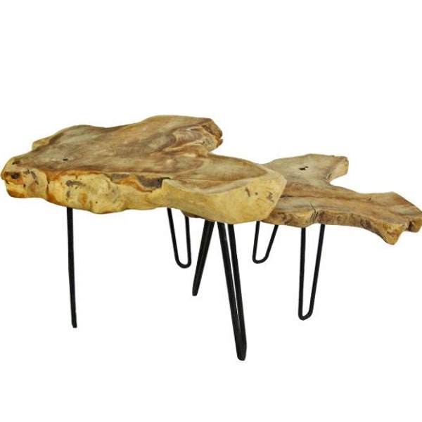 Treibholz Live Edge Couchtisch Treibholz Beistelltisch Treibholz Live Edge Tisch Haarnadel Beine Treibholz Kunst Skulptur Treibholz Möbel