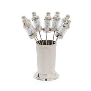 Stainless Steel and Acrylic Martini Picks Barware Wedding Gift Stainless Steel Cocktail Picks Bar Decor Hostess Gift Party Favors