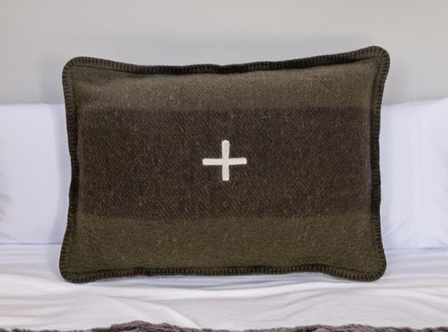 60's US ARMY bed pillow 大　vintageクッション Vintage Swiss Army Pillow Retro Swiss Army Lumbar Pillow Swiss