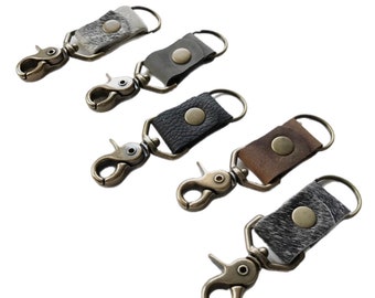 Cowhide Key Chain Leather Key Chain Cowhide Keychain Leather Keychain