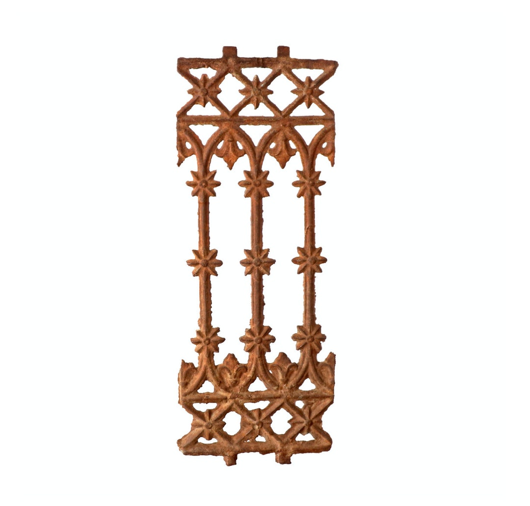 Rustic Iron Ballusters Vintage Cast Iron Balusters Wall Art Hand Cast Sculpture Wall Decor ...