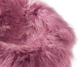 Pink Sheepskin Rug Pink Sheepskin Throw Mongolian Lamb Fur Baby Shower Gift for Her Nursery Rug