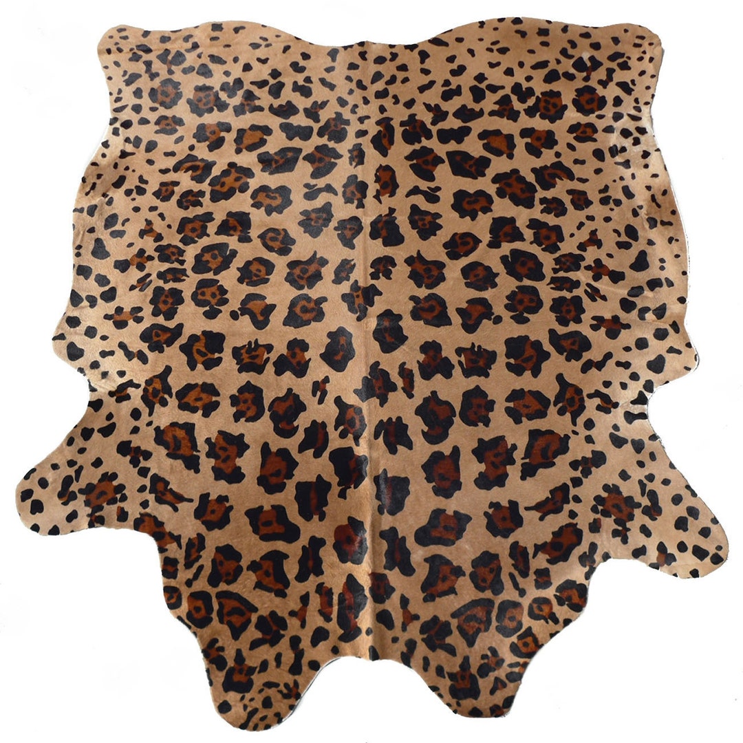 Leopard Cowhide Rug Jaguar Cowhide Rug Leopard Print Cowhide Rug Animal