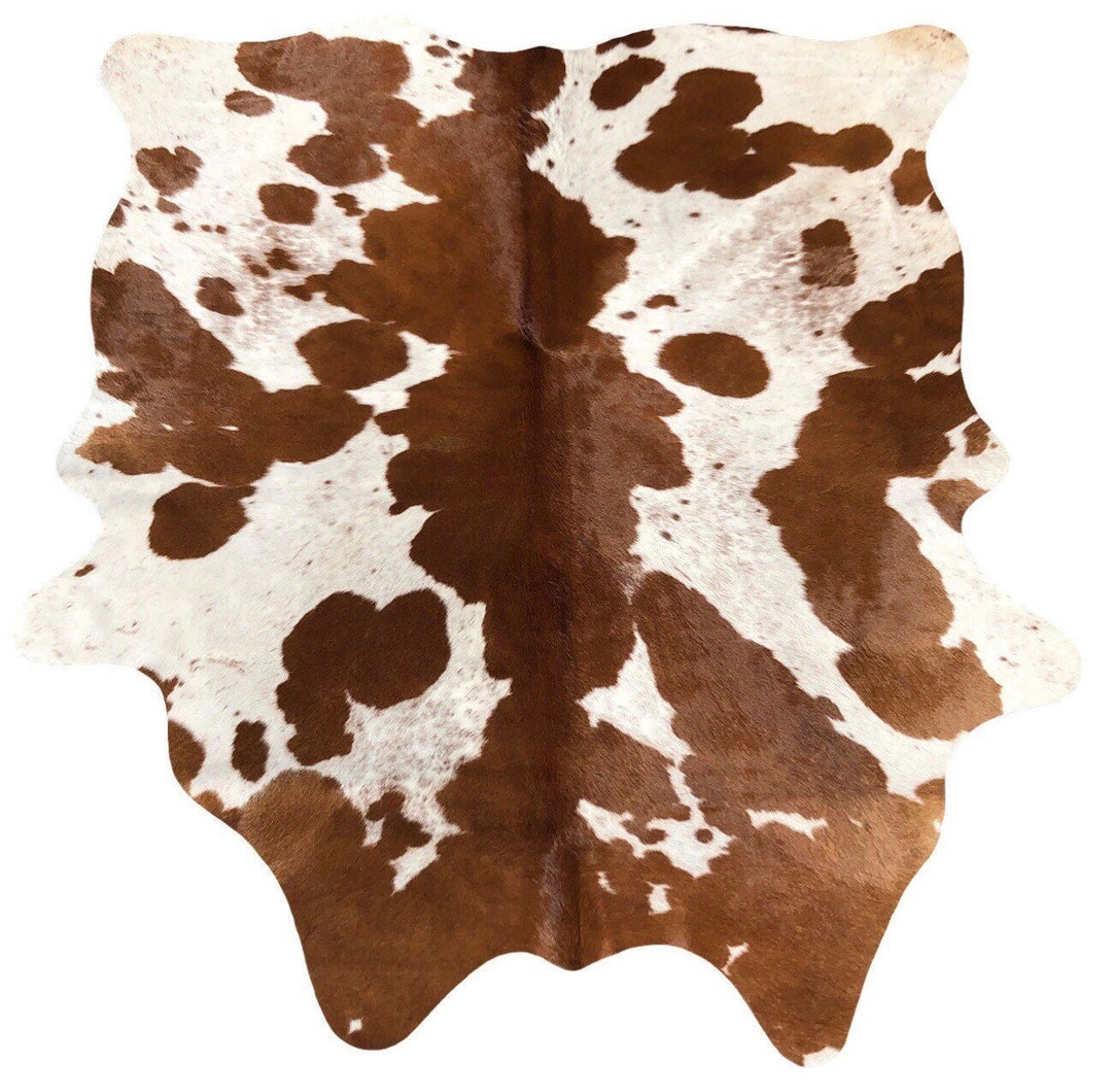 Brown and White Cowhide Rug Brown White Cowhide Rug Leather Etsy