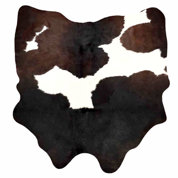 Cowhide Rug Chocolate Brown White Cowhide Rug Brazilian Etsy