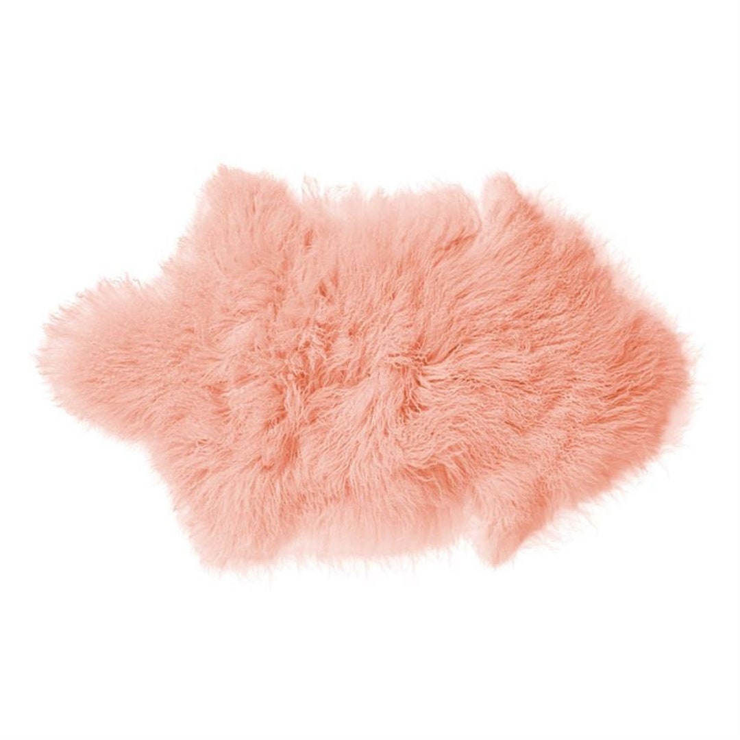 Pink Sheepskin Rug Pink Throw Blanket Nursery Decor Pink Etsy