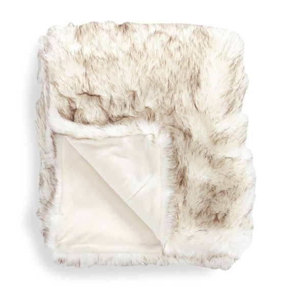 Lynx faux 2025 fur throw
