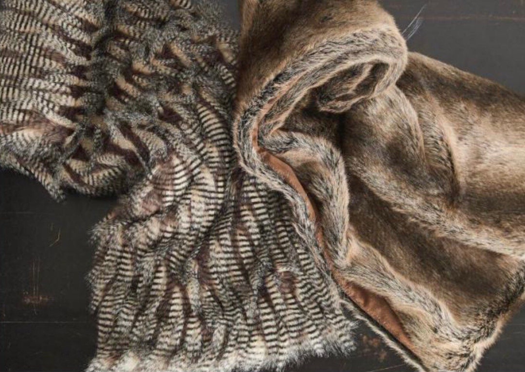 Grey Faux Fur Throw Blanket Gray Faux Fur Feathers Throw Blanket