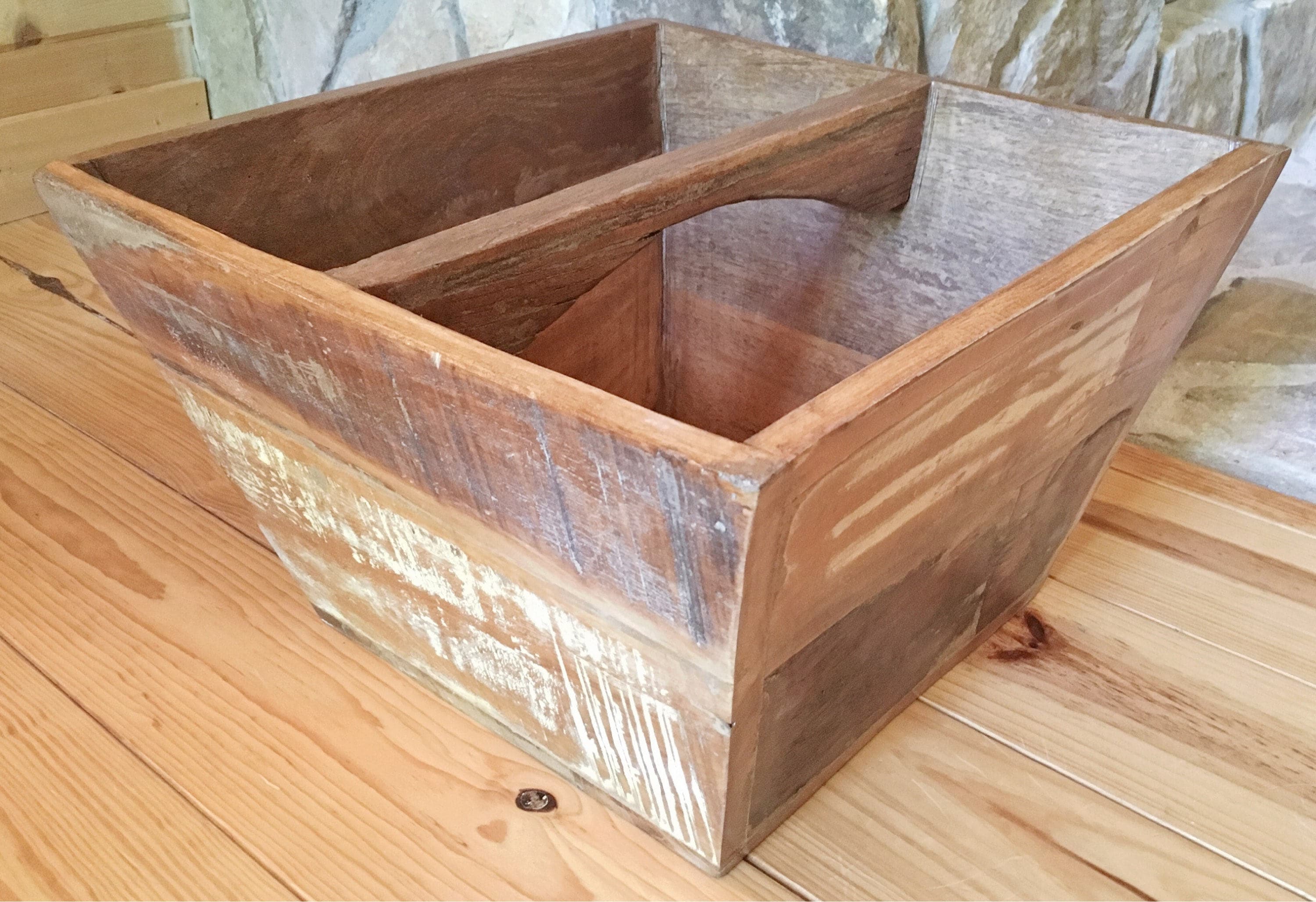 Reclaimed Wood Box Wooden Box Toy Box Storage Basket Firewood Etsy