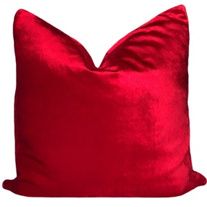 Red Velvet Pillow Cover Red Linen Pillow Red Velvet Cushion Cover Red Throw Pillow Red Decorative Pillow Red Living Room Decor New Home Gift