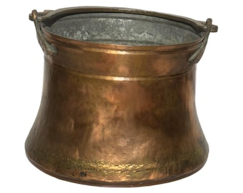 銅　ポット　ヴィンテージ アンティーク銅ポット ヴィンテージ銅ケトル アンティーク銅メタル大釜