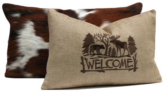 Granbey Set di 2 federe per cuscini rustici con animali selvatici, 45 x 45 cm, per casa, divano, soggiorno, auto