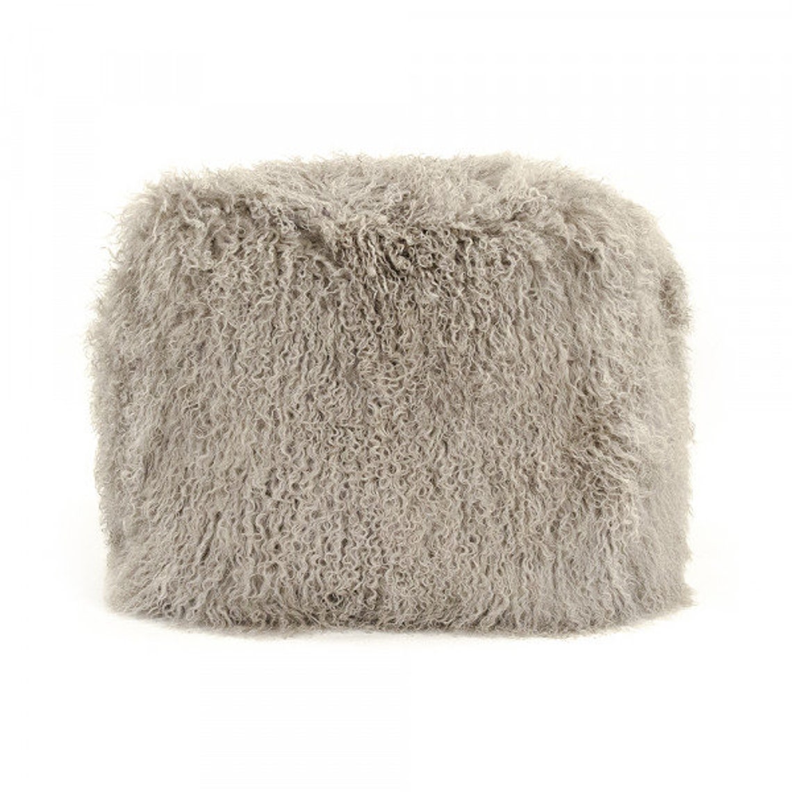 Gray Sheepskin Pouf Ottoman Grey Sheepskin Floor Cushion Etsy