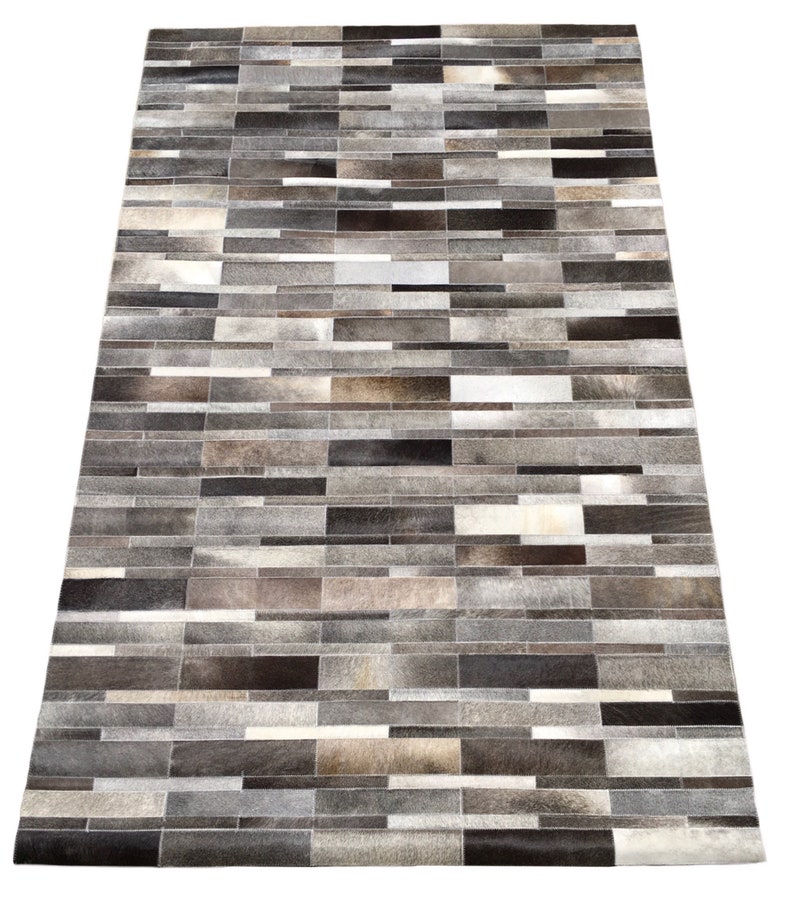 Cowhide Patchwork Rug Patchwork Cowhide Rug Bronze Gray Black Etsy