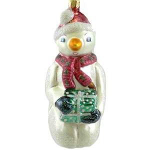 Vintage Christopher Radko A COOL SURPRISE Snowman Christmas Tree Ornament Snowman Christmas Decor 1997