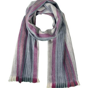 Alpaca Scarf Alpaca Scarves Alpaca Knit Scarf Alpaca Wool Scarf Alpaca Stripe Scarf Gift for Her Gift for Him