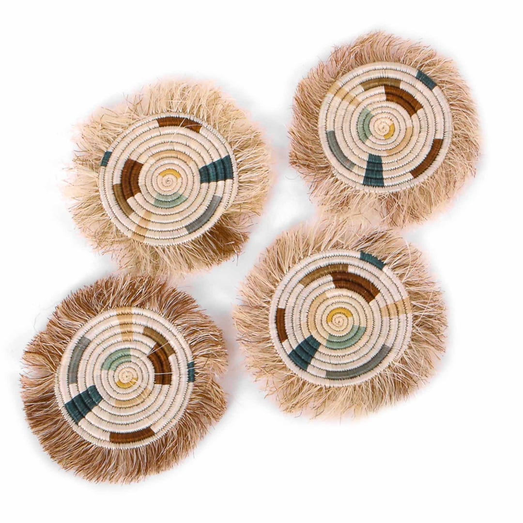 Sweetgrass Coaster Set Sweetgrass Basket Coasters Natural Sweetgrass