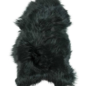 Green Iceland Sheepskin Rug Dark Green Sheepskin Throw Rug Green Nordic Sheepskin Rug Green Lamb Fur DIY Craft Supplies Upholstery Grade