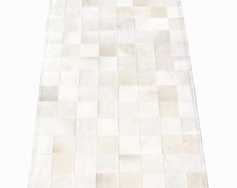 White Patchwork Cowhide Rug White Cowhide Patchwork Rug Off White Patchwork Cowhide Runner Farmhouse Decor