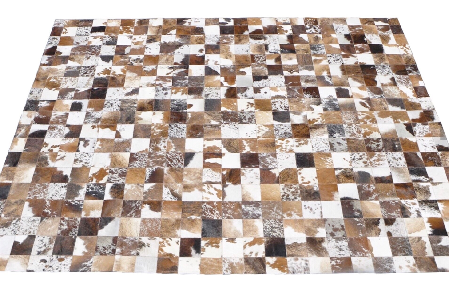 NEW COWHIDE RUG PATCHWORK LEATHER CARPET. 