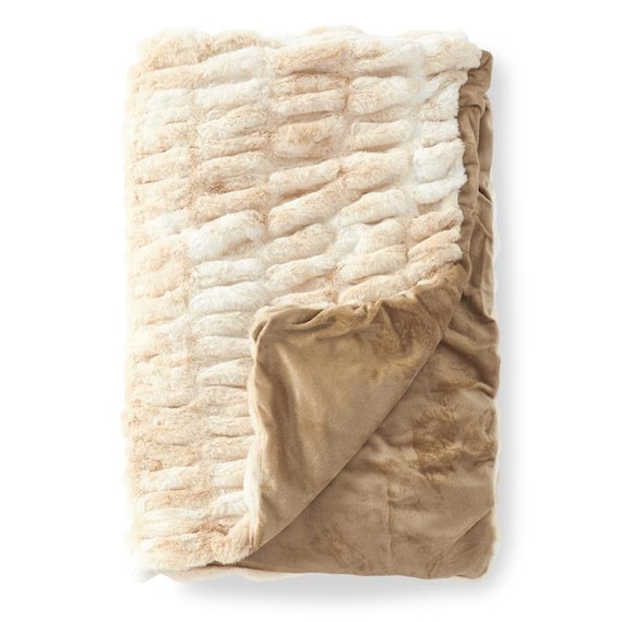 Faux fur blanket cream sale
