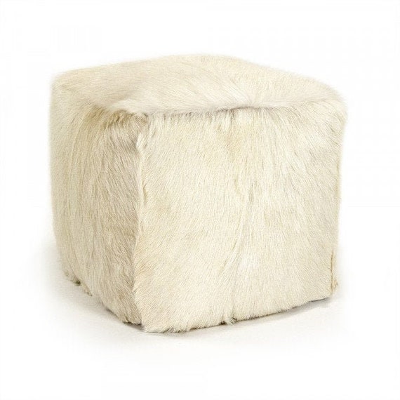 Ivory ottoman pouf deals
