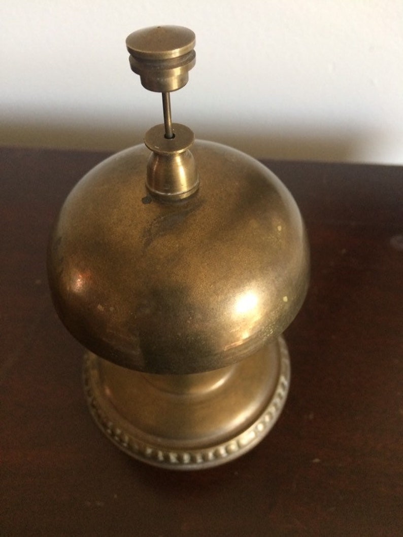 Brass Hotel Front Desk Bell Etsy