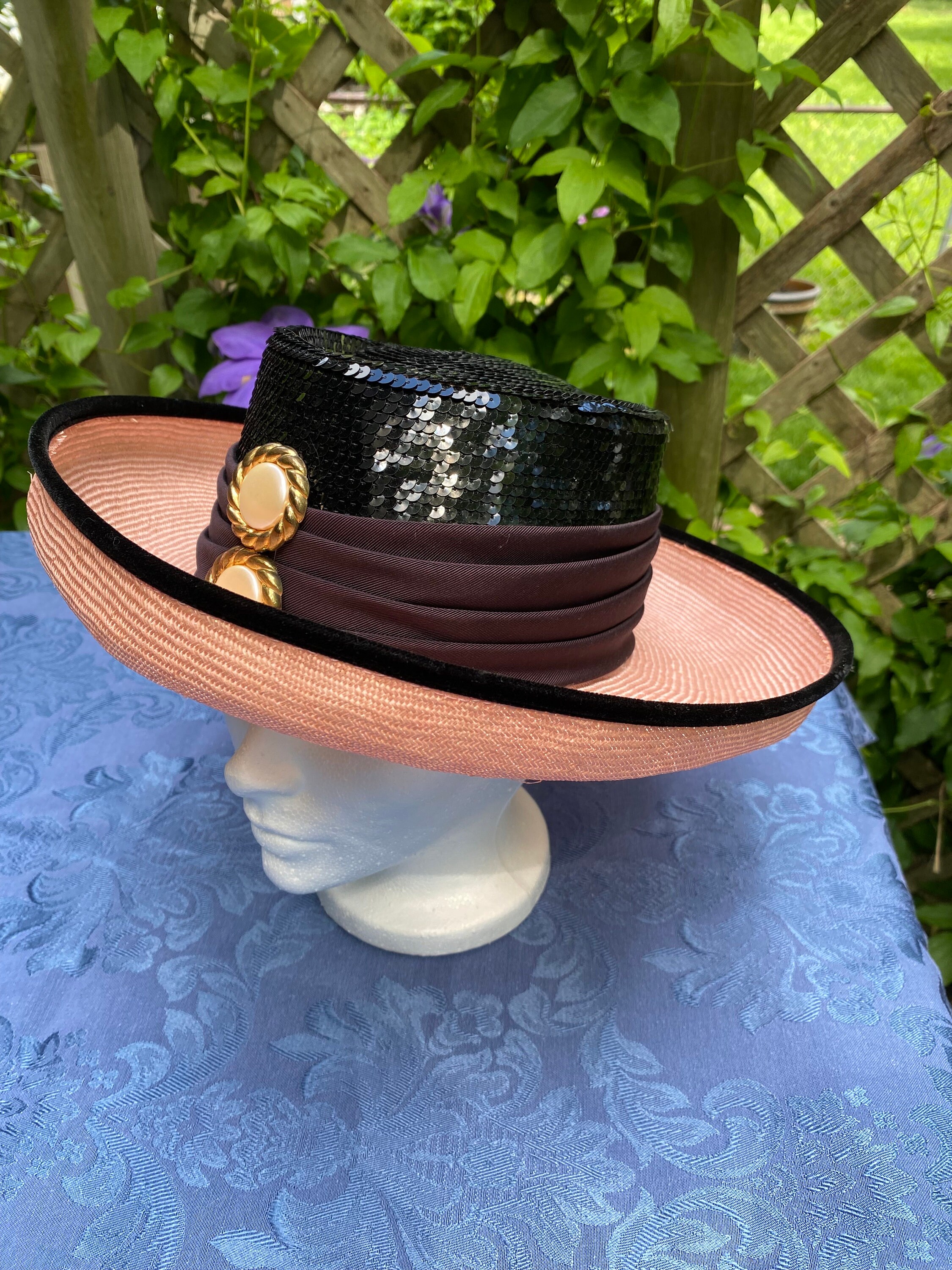 Black Sequin Fedora - Etsy display picture 2