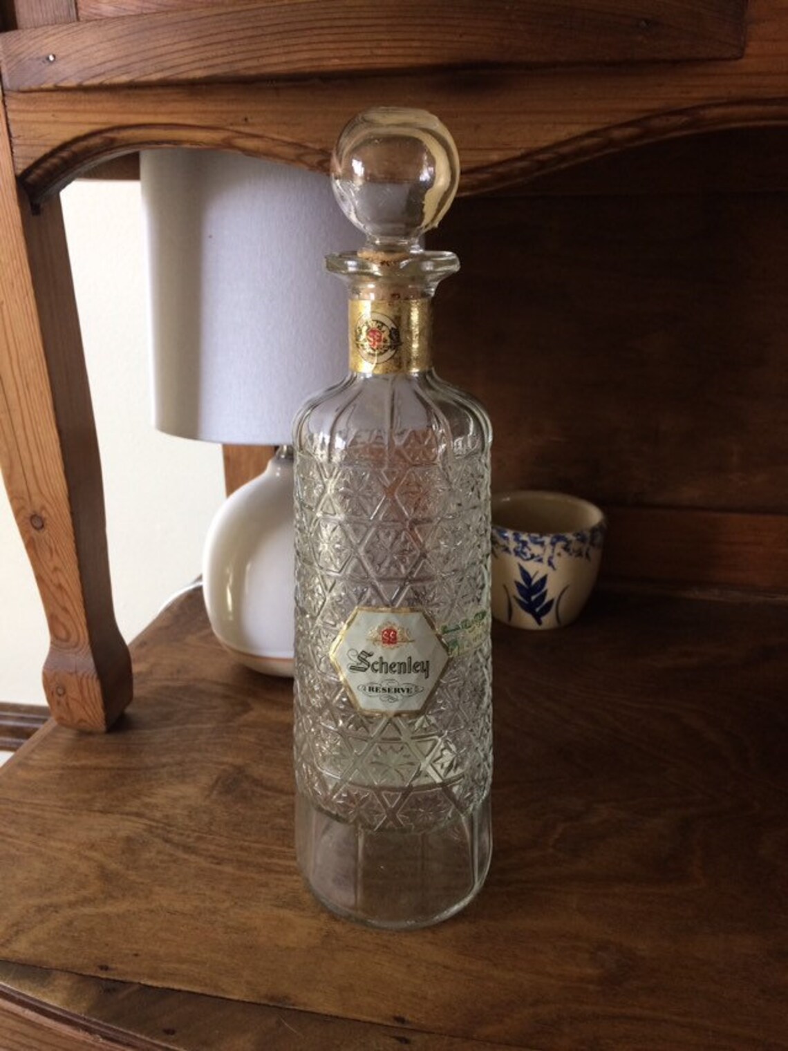 Vintage Schenley Whiskey Bottle Decanter Etsy