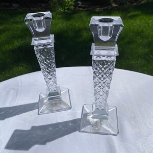 Towle, Czech Republic, Crystal Candle Holders, Set of 2