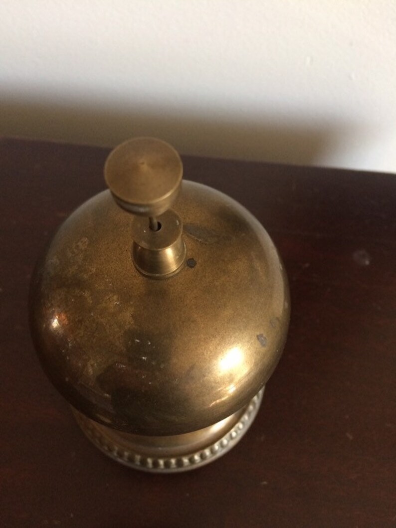Brass Hotel Front Desk Bell Etsy