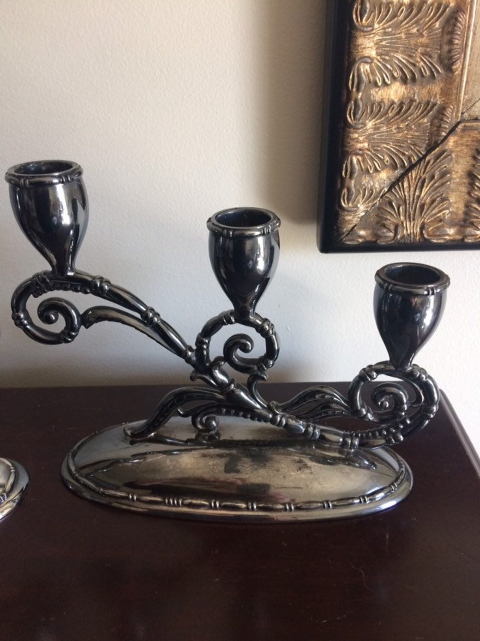 Reed and Barton Candelabra 3 Candle Holder 3500 Set of 2 Etsy