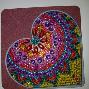 Pretty Heart diamond art bookmarker, corner bookmark, gift idea, diamond art, buy three get one free or free ship you choose~