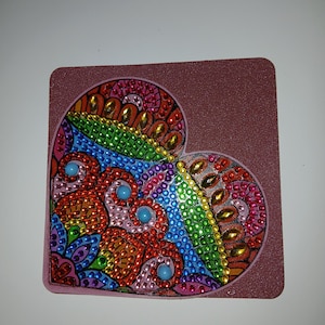 Diamond Heart corner bookmarker, Diamond art, gift idea , buy three get one free or free shipping you choose~!