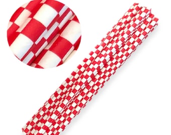 Christmas Red Checkered Paper Straws (24 Pieces) For Cake Pops, Beverages, Crafting and Baking by Bakell