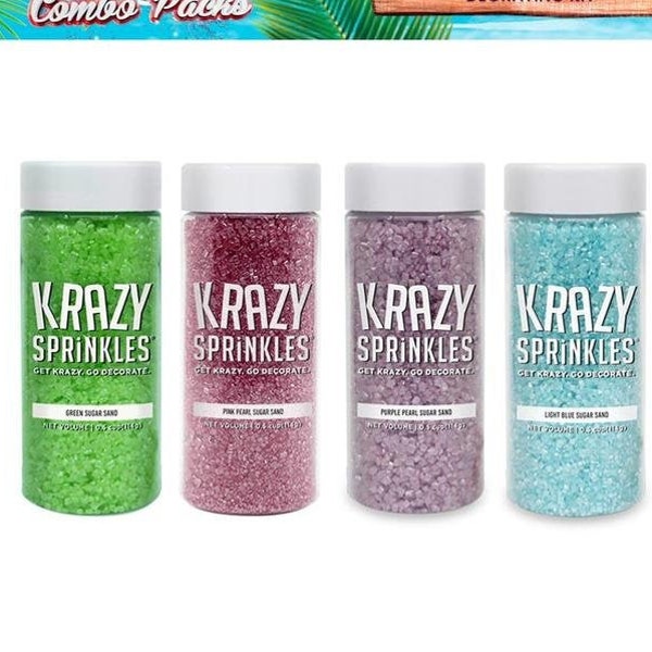 Summer Collection Cocktail Rimming Sugar Sand Sprinkles | Drink Decorations | Sprinkles Variety Box