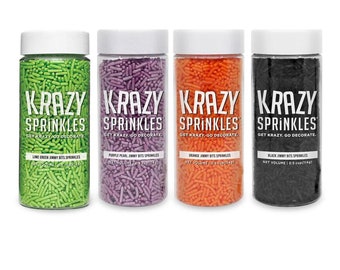 Halloween Krazy Sprinkles Combo Pack A (4 PC Set) - Cake Decoration| Edible Cupcake Sprinkles
