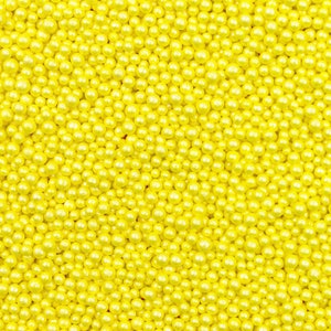 Yellow Pearl Edible Mini Beads Sprinkles (1/2 cup and 1lb Sizes) Candy Decor for Baking, Ice Cream & Decorating by Krazy Sprinkles